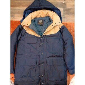 Vintage Aberdeen  Faux Fur Lined Hoodie Jacket Coat Corduroy Parka Mens 2‎ Tone